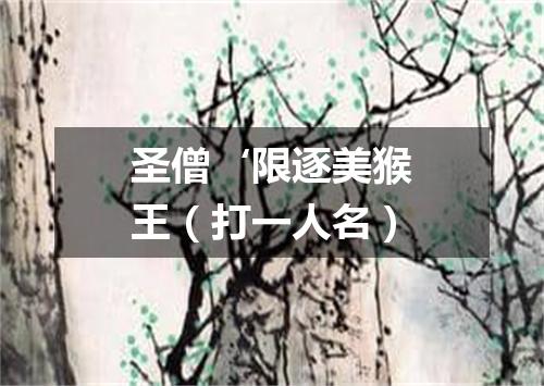 圣僧‘限逐美猴王（打一人名）