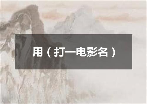 用（打一电影名）