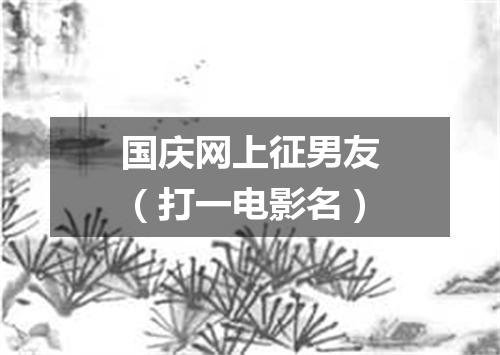 国庆网上征男友（打一电影名）