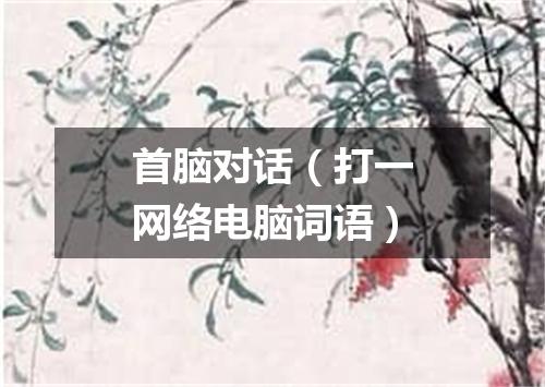 首脑对话（打一网络电脑词语）