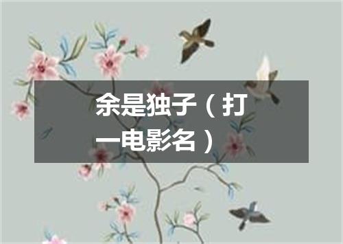 余是独子（打一电影名）