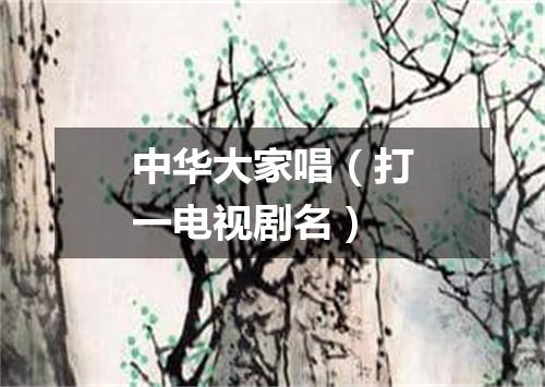 中华大家唱（打一电视剧名）