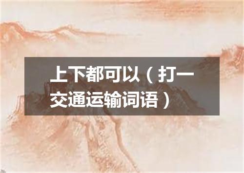 上下都可以（打一交通运输词语）