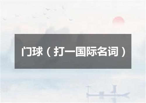 门球（打一国际名词）