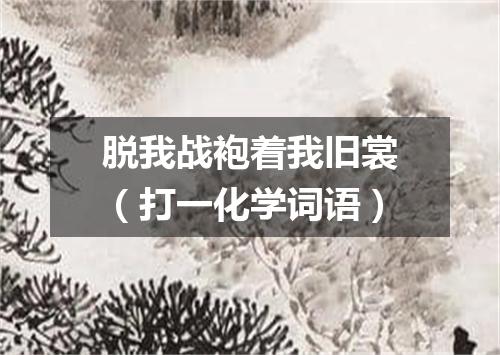 脱我战袍着我旧裳（打一化学词语）