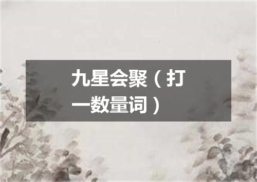 九星会聚（打一数量词）