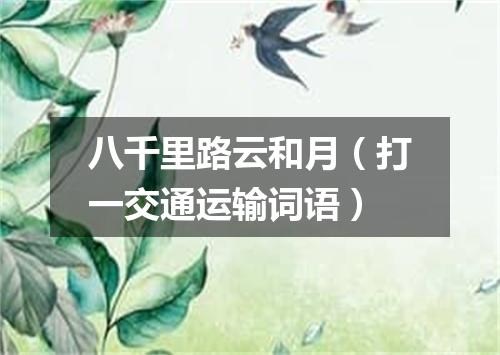 八千里路云和月（打一交通运输词语）