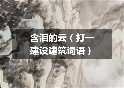含泪的云（打一建设建筑词语）