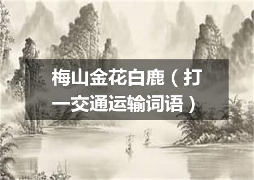 梅山金花白鹿（打一交通运输词语）