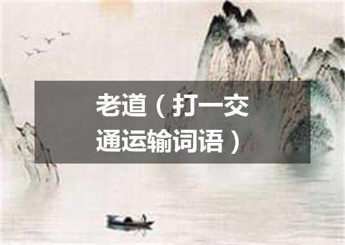 老道（打一交通运输词语）