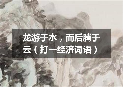 龙游于水，而后腾于云（打一经济词语）
