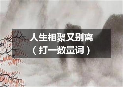 人生相聚又别离（打一数量词）