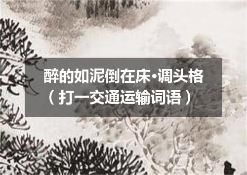 醉的如泥倒在床·调头格（打一交通运输词语）