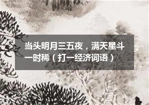 当头明月三五夜，满天星斗一时稀（打一经济词语）