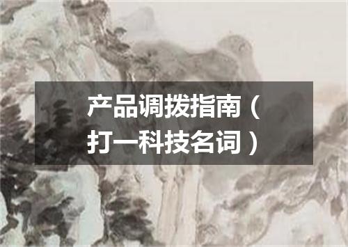 产品调拨指南（打一科技名词）
