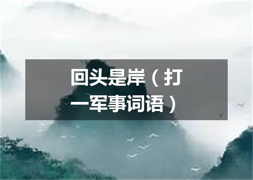 回头是岸（打一军事词语）
