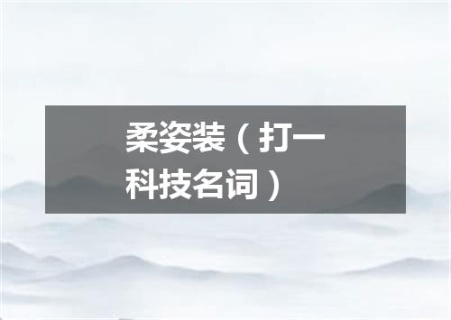 柔姿装（打一科技名词）
