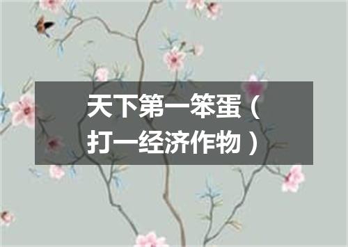 天下第一笨蛋（打一经济作物）