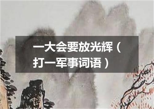 一大会要放光辉（打一军事词语）