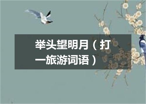举头望明月（打一旅游词语）