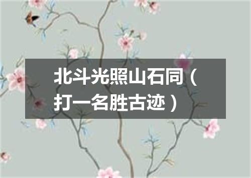 北斗光照山石同（打一名胜古迹）