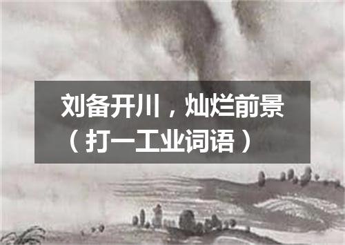 刘备开川，灿烂前景（打一工业词语）