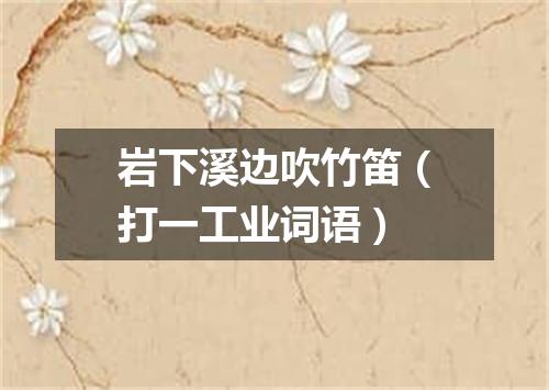 岩下溪边吹竹笛（打一工业词语）