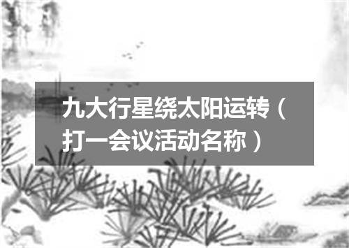 九大行星绕太阳运转（打一会议活动名称）