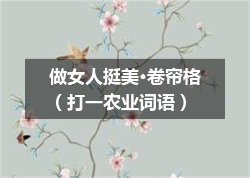做女人挺美·卷帘格（打一农业词语）