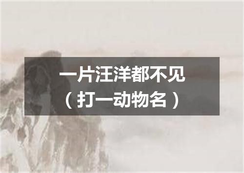 一片汪洋都不见（打一动物名）