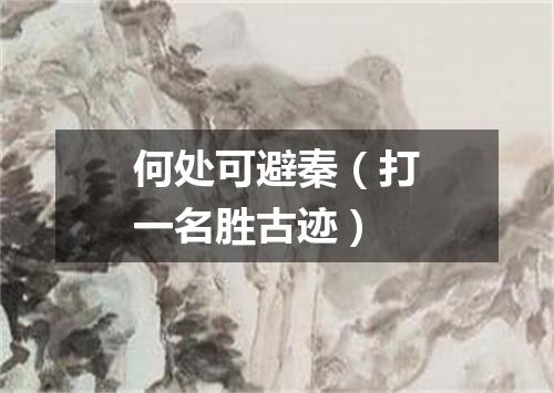 何处可避秦（打一名胜古迹）