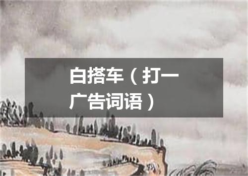 白搭车（打一广告词语）