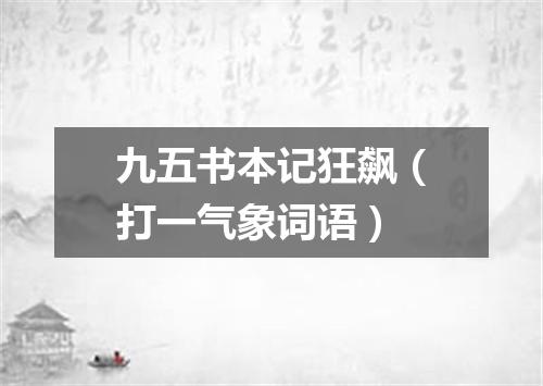 九五书本记狂飙（打一气象词语）