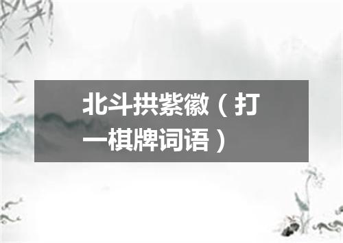 北斗拱紫徽（打一棋牌词语）