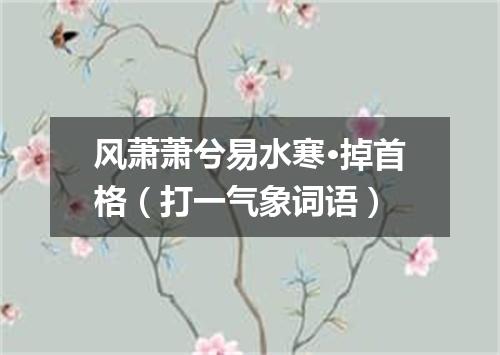风萧萧兮易水寒·掉首格（打一气象词语）