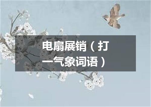 电扇展销（打一气象词语）