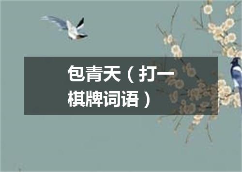 包青天（打一棋牌词语）