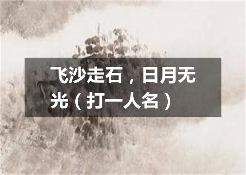 飞沙走石，日月无光（打一人名）