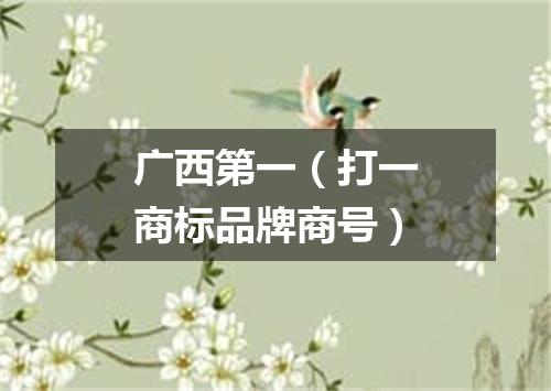 广西第一（打一商标品牌商号）