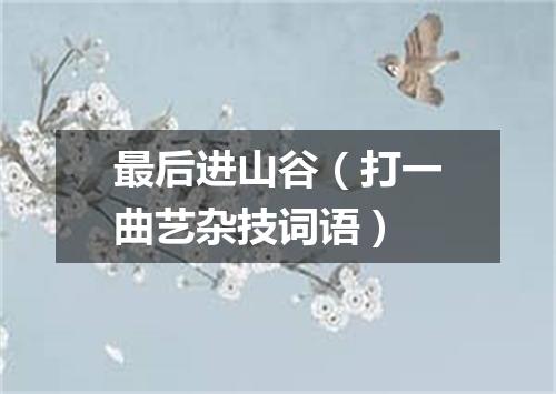最后进山谷（打一曲艺杂技词语）