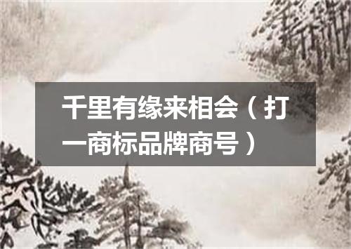 千里有缘来相会（打一商标品牌商号）