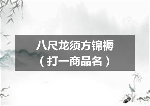 八尺龙须方锦褥（打一商品名）