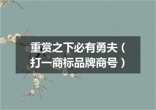 重赏之下必有勇夫（打一商标品牌商号）