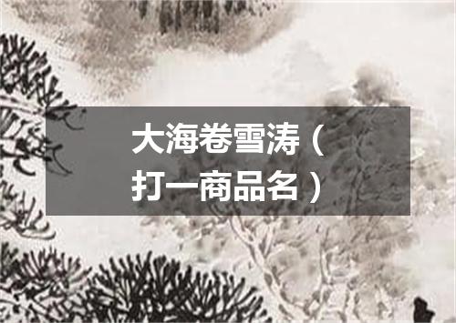 大海卷雪涛（打一商品名）