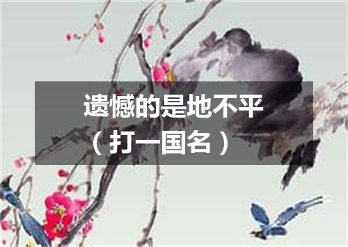遗憾的是地不平（打一国名）