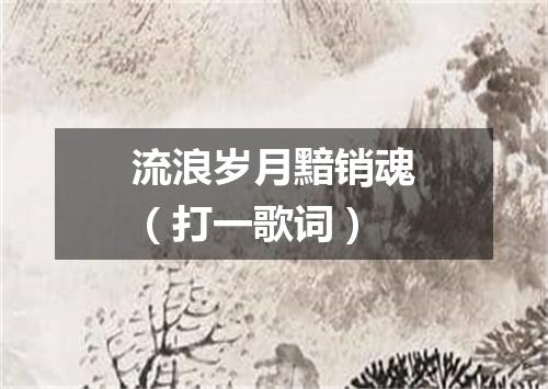 流浪岁月黯销魂（打一歌词）