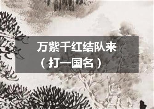 万紫千红结队来（打一国名）