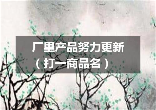 厂里产品努力更新（打一商品名）