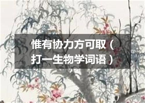 惟有协力方可取（打一生物学词语）