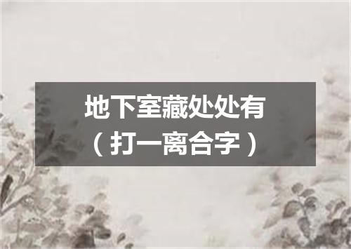 地下室藏处处有（打一离合字）